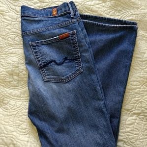 7 for all mankind high waist bootcut light wash